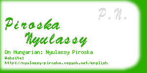 piroska nyulassy business card